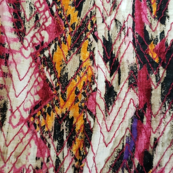 Chico's Women's Red White Black Orange Jacket, 1 - Picture 5 of 9